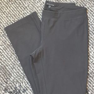 Dark grey straight leg crepe Eileen Fisher pants